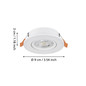 Preview: Eglo LED Einbauspot Barranco 4,8W CCT warm-/neutral-/tageslichtweiss 2700/4000/6500K Weiss Ø9cm 902261