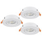 Preview: Eglo LED Einbauspot Barranco 3-flammig 3x 4,8W CCT warm-/neutral-/tageslichtweiss 2700/4000/6500K Weiss Ø9cm 902262
