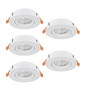 Preview: Eglo LED Einbauspot Barranco 5-flammig 5x 4,8W CCT warm-/neutral-/tageslichtweiss 2700/4000/6500K Weiss Ø9cm 902263