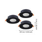 Preview: Eglo LED Einbauspot Barranco 3-flammig 3x 4,8W CCT warm-/neutral-/tageslichtweiss 2700/4000/6500K Schwarz Ø9cm 902265