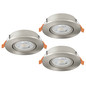 Preview: Eglo LED Einbauspot Barranco 3-flammig 3x 4,8W CCT warm-/neutral-/tageslichtweiss 2700/4000/6500K Nickel-matt Ø9cm 902268