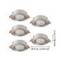 Preview: Eglo LED Einbauspot Barranco 5-flammig 5x 4,8W CCT warm-/neutral-/tageslichtweiss 2700/4000/6500K Nickel-matt Ø9cm 902269