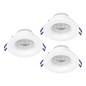 Preview: Eglo LED Einbauspot Salabate 3-flammig 3x 5W CCT warm-/neutral-/tageslichtweiss 2700/4000/6500K IP65 Weiss Aluminium Ø9cm 902272