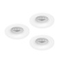 Preview: Eglo LED Einbauspot Salabate 3-flammig 3x 5W CCT warm-/neutral-/tageslichtweiss 2700/4000/6500K IP65 Weiss Aluminium Ø9cm 902272