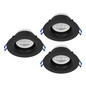 Preview: Eglo LED Einbauspot Salabate 3-flammig 3x 5W CCT warm-/neutral-/tageslichtweiss 2700/4000/6500K IP65 Schwarz Aluminium Ø9cm 902274