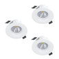 Preview: Eglo LED Einbauspot Saliceto 3-flammig dimmbar 3x 4,8W warmweiss 2700K Weiss Aluminium Ø9cm 902277