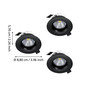 Preview: Eglo LED Einbauspot Saliceto 3-flammig dimmbar 3x 4,8W warmweiss 2700K Schwarz Aluminium Ø9cm 902278