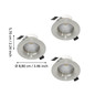 Preview: Eglo LED Einbauspot Saliceto 3-flammig dimmbar 3x 4,8W warmweiss 2700K Nickel-matt Aluminium Ø9cm 902279