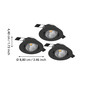 Preview: Eglo LED Einbauspot Saliceto 3-flammig dimmbar 3x 6,4W neutralweiss 4000K Schwarz Aluminium Ø9cm 902281