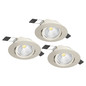 Preview: Eglo LED Einbauspot Saliceto 3-flammig dimmbar 3x 6,4W neutralweiss 4000K Nickel-matt Aluminium Ø9cm 902282