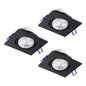Preview: Eglo LED Einbauspot Saliceto 3-flammig dimmbar 3x 6,4W neutralweiss 4000K Schwarz Aluminium 9x9cm 902285