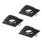 Preview: Eglo LED Einbauspot Saliceto 3-flammig dimmbar 3x 6,4W neutralweiss 4000K Schwarz Aluminium 9x9cm 902285