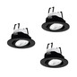 Preview: Eglo LED Einbauspot Saliceto-Z Smart 3-flammig dimmbar 3x 4,9W RGB CCT warm-/tageslichtweiss 2700-6500K Zigbee Schwarz Aluminium Ø9cm 902287