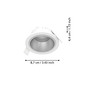 Preview: Eglo LED Einbauspot Yebra dimmbar 4,8W CCT warm-/neutral-/tageslichtweiss 2700/4000/6500K IP44 Weiss Ø9cm 902297