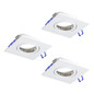 Preview: Eglo LED Einbauspot Saliceto 3-flammig dimmbar 3x 6,4W neutralweiss 4000K Weiss Aluminium 9x9cm 902328