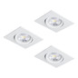 Preview: Eglo LED Einbauspot Saliceto 3-flammig dimmbar 3x 6,4W neutralweiss 4000K Weiss Aluminium 9x9cm 902328
