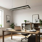 Preview: Eglo LED Rasterleuchte Martelliano 33,6W CCT warm-/neutral-/tageslichtweiss 2700/4000/6500K Schwarz Transparent Stahl 124,5x31cm 902352