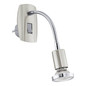 Preview: Eglo LED Steckdosenspot Mini 4 GU10 2,8W warmweiss 3000K Nickel-matt Chrom Stahl 18x7cm 902366