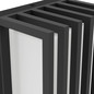 Preview: Eglo LED Außen-Wandleuchte Genovese 10W CCT warm-/neutral-/tageslichtweiss 3000/4500/6000K IP65 Schwarz-struktur Klar Aluminium mit Gitter 24x14cm 902418