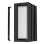 Preview: Eglo LED Außen-Wandleuchte Genovese 10W CCT warm-/neutral-/tageslichtweiss 3000/4500/6000K IP65 Schwarz-struktur Klar Aluminium mit Gitter 24x14cm 902418