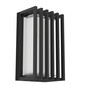 Preview: Eglo LED Außen-Wandleuchte Genovese 10W CCT warm-/neutral-/tageslichtweiss 3000/4500/6000K Bewegungsmelder IP65 Schwarz-struktur Klar Aluminium mit Gitter 24x14cm 902421