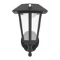 Preview: Eglo LED Solar-Wandleuchte Prietta 6,5W warmweiss 2700K Bewegungsmelder IP44 Schwarz-struktur Glas mit Sensor 27x19cm 902437