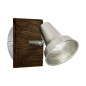 Preview: Eglo 95646 Filipina LED Wandleuchte 3,3W Wandstrahler Stahl Holz Braun