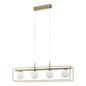Preview: Eglo 97793 VALLASPRA E14 4-fach Hängeleuchte 910x165mm Champagner Weiss
