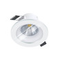Preview: Eglo LED Einbauspot Salabate dimmbar 6W warmweiss 2700K IP44 Weiss Klar Aluminium Glas Ø9cm 98238