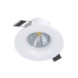 Preview: Eglo LED Einbauspot Saliceto dimmbar 4,8W warmweiss 2700K Weiss Aluminium starr Ø9cm 98243