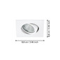 Preview: Eglo LED Einbauspot Saliceto dimmbar 4,8W warmweiss 2700K Weiss Aluminium 9x9cm 98302