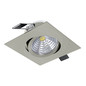 Preview: Eglo LED Einbauspot Saliceto dimmbar 4,8W warmweiss 2700K Nickel-matt Aluminium 9x9cm 98304