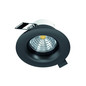 Preview: Eglo LED Einbauspot Saliceto dimmbar 4,8W warmweiss 2700K Schwarz Aluminium starr Ø9cm 98607