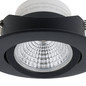 Preview: Eglo LED Einbauspot Saliceto dimmbar 4,8W warmweiss 2700K Schwarz Aluminium Ø9cm 98609