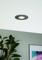 Preview: Eglo LED Einbauspot Saliceto dimmbar 4,8W warmweiss 2700K Schwarz Aluminium Ø9cm 98609