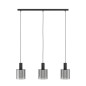 Preview: Eglo 98753 GOROSIBA E27 3-fach Hängeleuchte 850x150mm Schwarz-Transparent