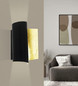 Preview: Eglo Wandleuchte Falicetto E27 Schwarz Gold Stahl 25x16cm 98759