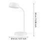 Preview: Eglo 99334 CABALES LED Tischleuchte 4,6W Ø140mm Weiss warmweiss