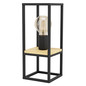 Preview: Eglo Tischleuchte Libertad E27 Schwarz Braun Stahl Holz 35x14cm 99797
