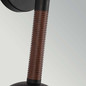 Preview: Elstead Arden LED Wandleuchte dimmbar warmweiss 6W Mattschwarz-Walnuss Alu Stahl Opalglas 36cm