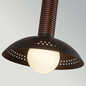 Preview: Elstead Arden LED Wandleuchte 2-flammig dimmbar warmweiss 11W Mattschwarz-Walnuss Alu Stahl Opalglas 57cm