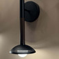 Preview: Elstead Arden LED Wandleuchte 2-flammig dimmbar warmweiss 11W Mattschwarz-Walnuss Alu Stahl Opalglas 57cm