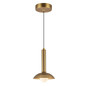 Preview: Elstead Arden LED Pendelleuchte dimmbar warmweiss 6W Gold gebürstet Alu Stahl Opalglas Ø15cm
