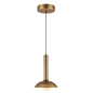 Preview: Elstead Arden LED Pendelleuchte dimmbar warmweiss 6W Gold gebürstet Alu Stahl Opalglas Ø15cm