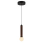 Preview: Elstead Arden LED Pendelleuchte dimmbar warmweiss 6W Mattschwarz-Walnuss Alu Stahl Opalglas Ø15cm