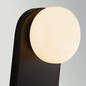Preview: Elstead Ariel Wandleuchte E27 Mattschwarz Stahl Opalglas 32cm