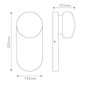 Preview: Elstead Ariel Wandleuchte E27 Mattschwarz Stahl Opalglas 32cm