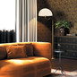 Preview: Elstead Crosby Stehleuchte E27 Creme-Gold Stahl Stoffschirm 173cm