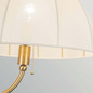 Preview: Elstead Crosby Stehleuchte E27 Creme-Gold Stahl Stoffschirm 173cm