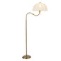 Preview: Elstead Crosby Stehleuchte E27 Creme-Gold Stahl Stoffschirm 173cm